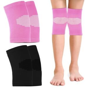 Skylety 2 pares de mangas para rodilla para niños, rodilleras de soporte